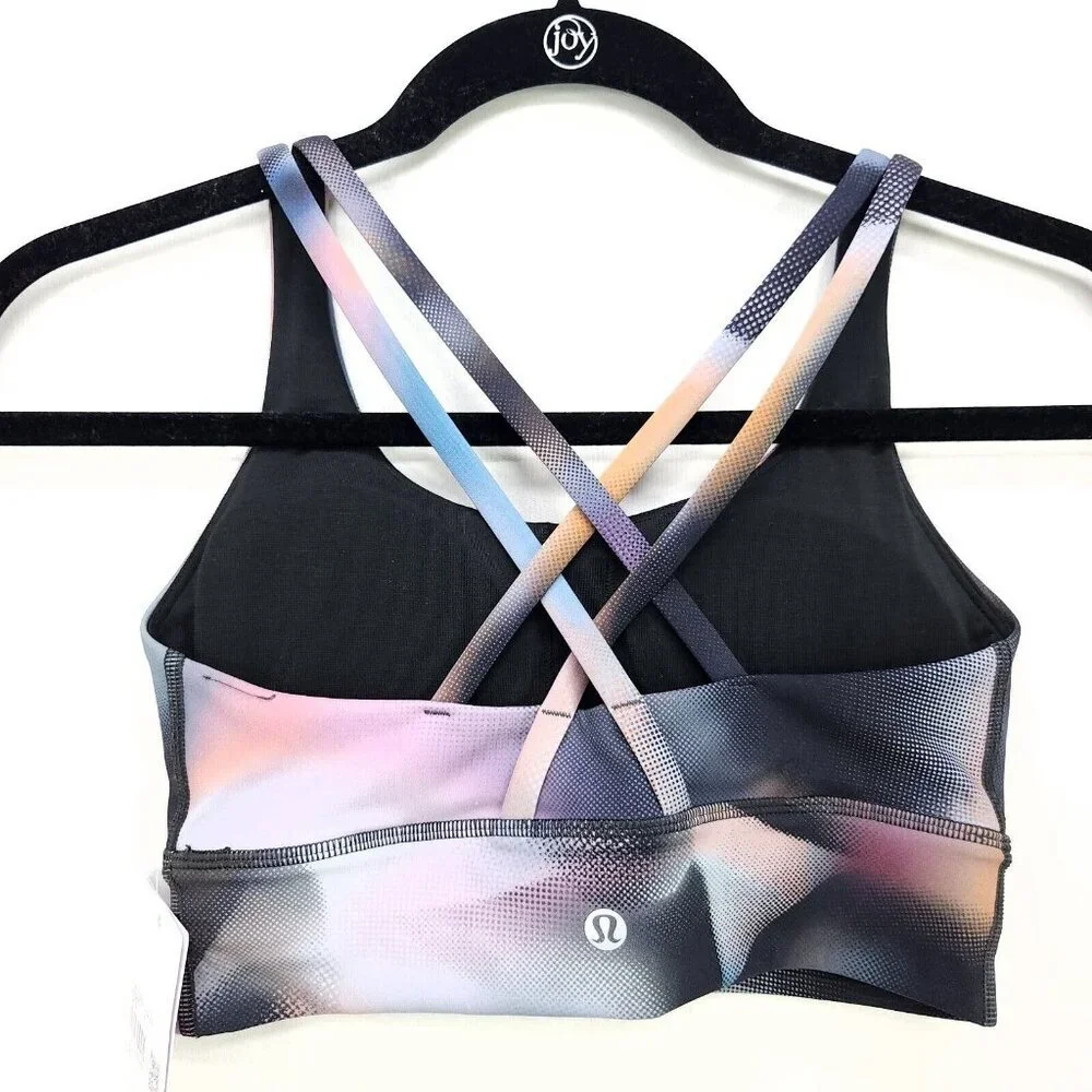 Lululemon Energy Longline Bra Size 4 Strappy Back DMTM Unique Color - Picture 4 of 15